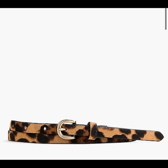 J. Crew Accessories - Jcrew Women’s skinny calf hair belt in leopard